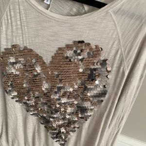 Heart sequin top